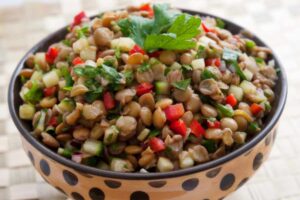 insalata di lenticchie con verdure