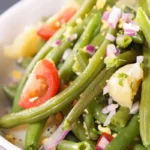 insalata di patate fagiolini e pomodori