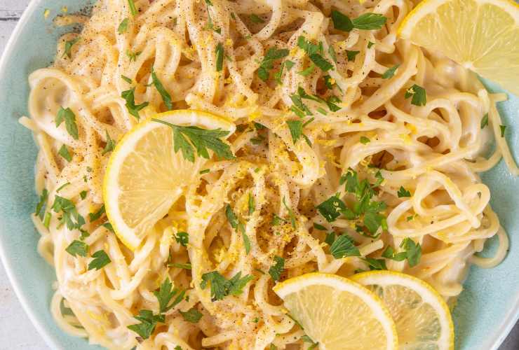 linguine al limone con prezzemolo