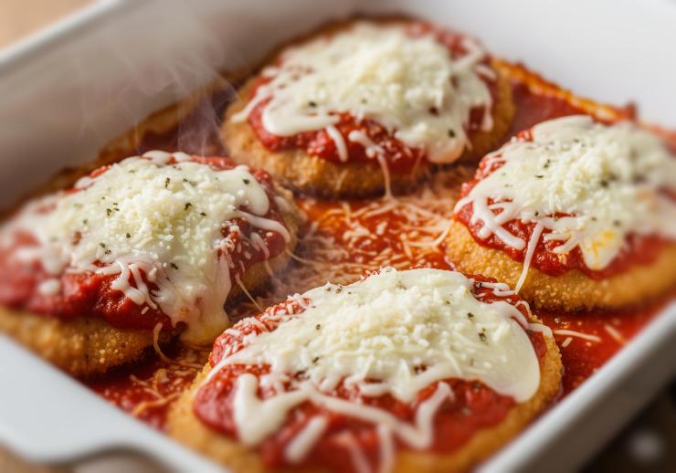 cotolette con sugo e mozzarella