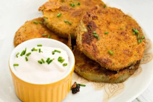 pomodori fritti con salsa