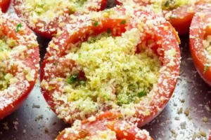 Pomodori con parmigiano ed erbe
