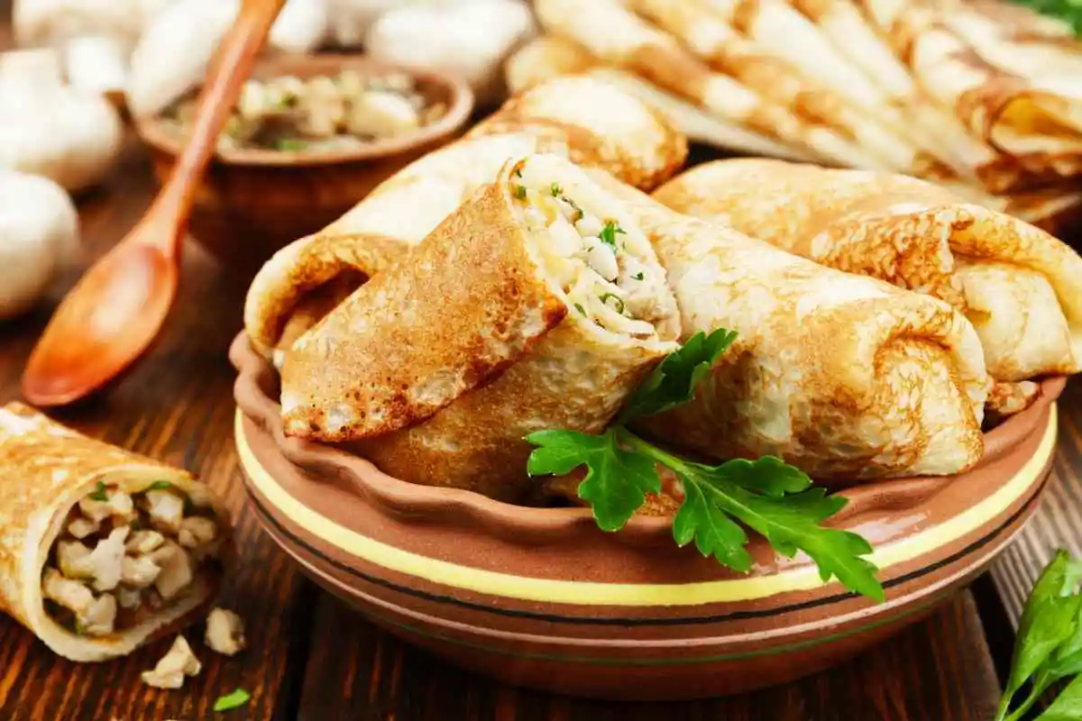 Cannelloni di crespelle farciti con verdure