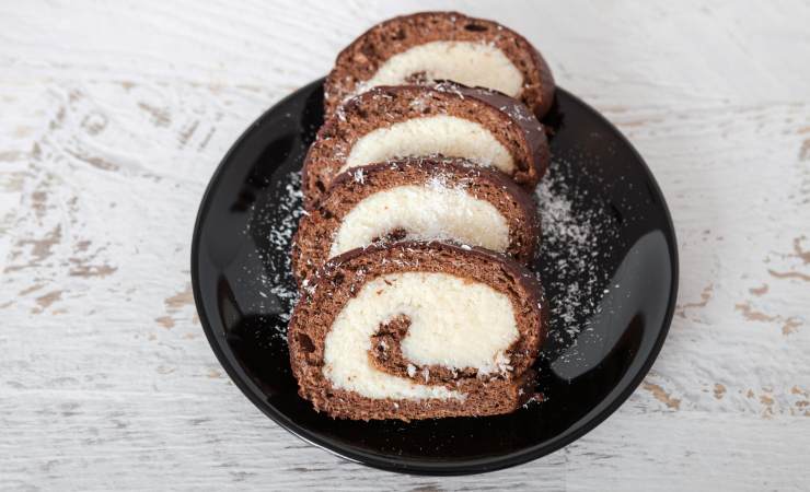 piatto di girelle cocco e cioccolato