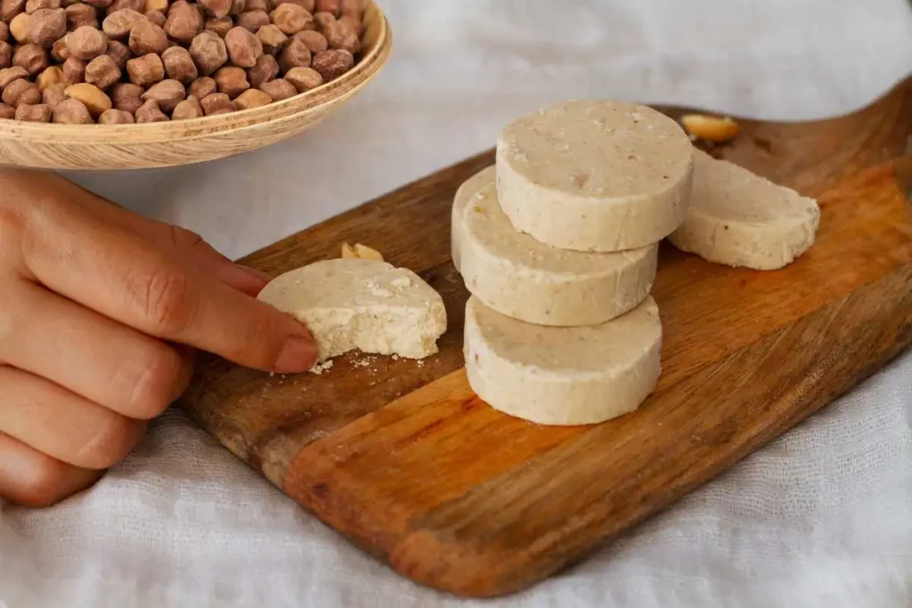 salame di ceci su tagliere