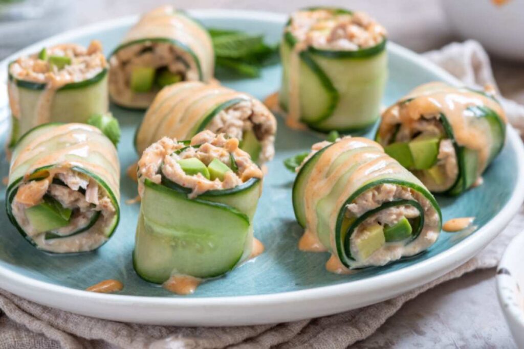 rotolini di cetrioli farciti