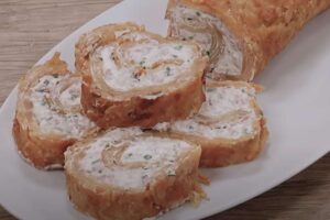 un rotolo di patate col formaggio