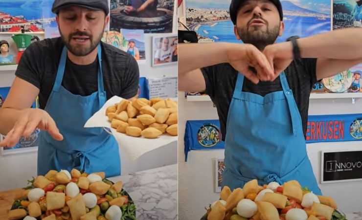 chef prepara cibo