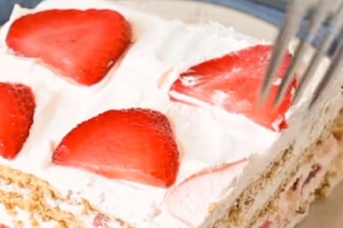 torta alle fragole senza cottura