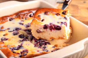 torta ricotta e mirtilli