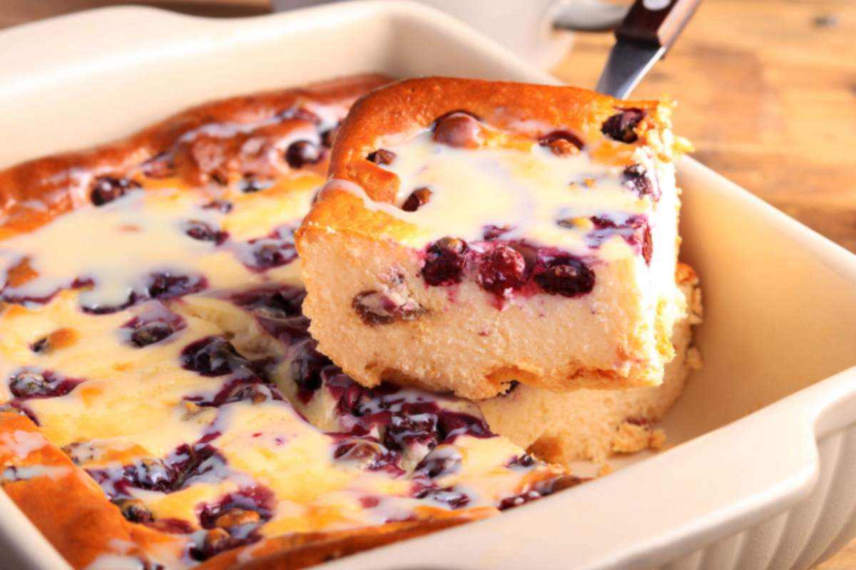 torta ricotta e mirtilli
