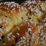 treccia con gocce di cioccolato