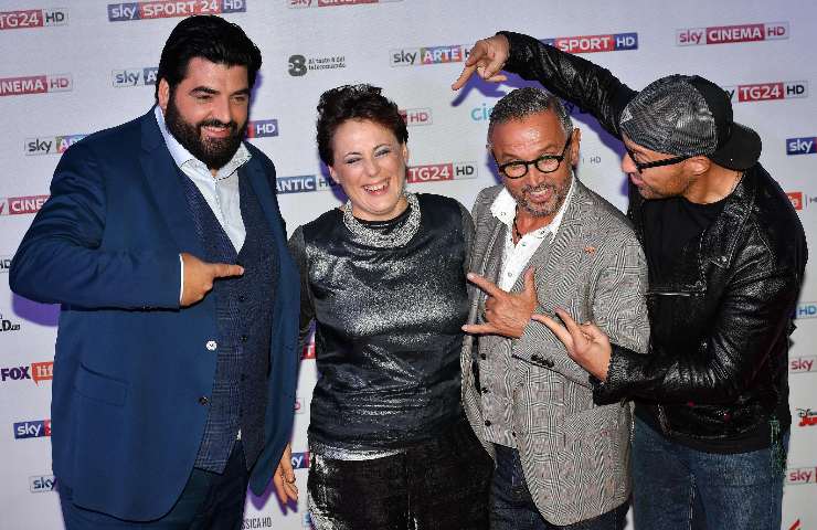 Antonia Klugmann con Antonino Cannavacciuolo, Bruno Barbieri e Joe Bastianich