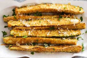bastoncini di zucchine gratinati