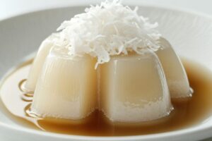 budino al cocco con sopra cocco rapè