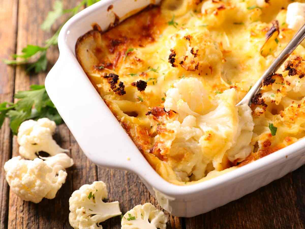 teglia di cavolfiore gratinato al forno
