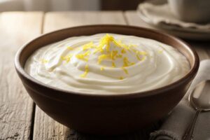 crema al latte in una ciotola