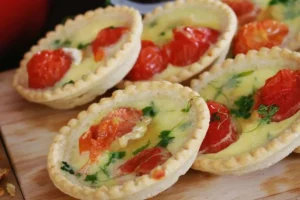 crostatine con ricotta e pomodori