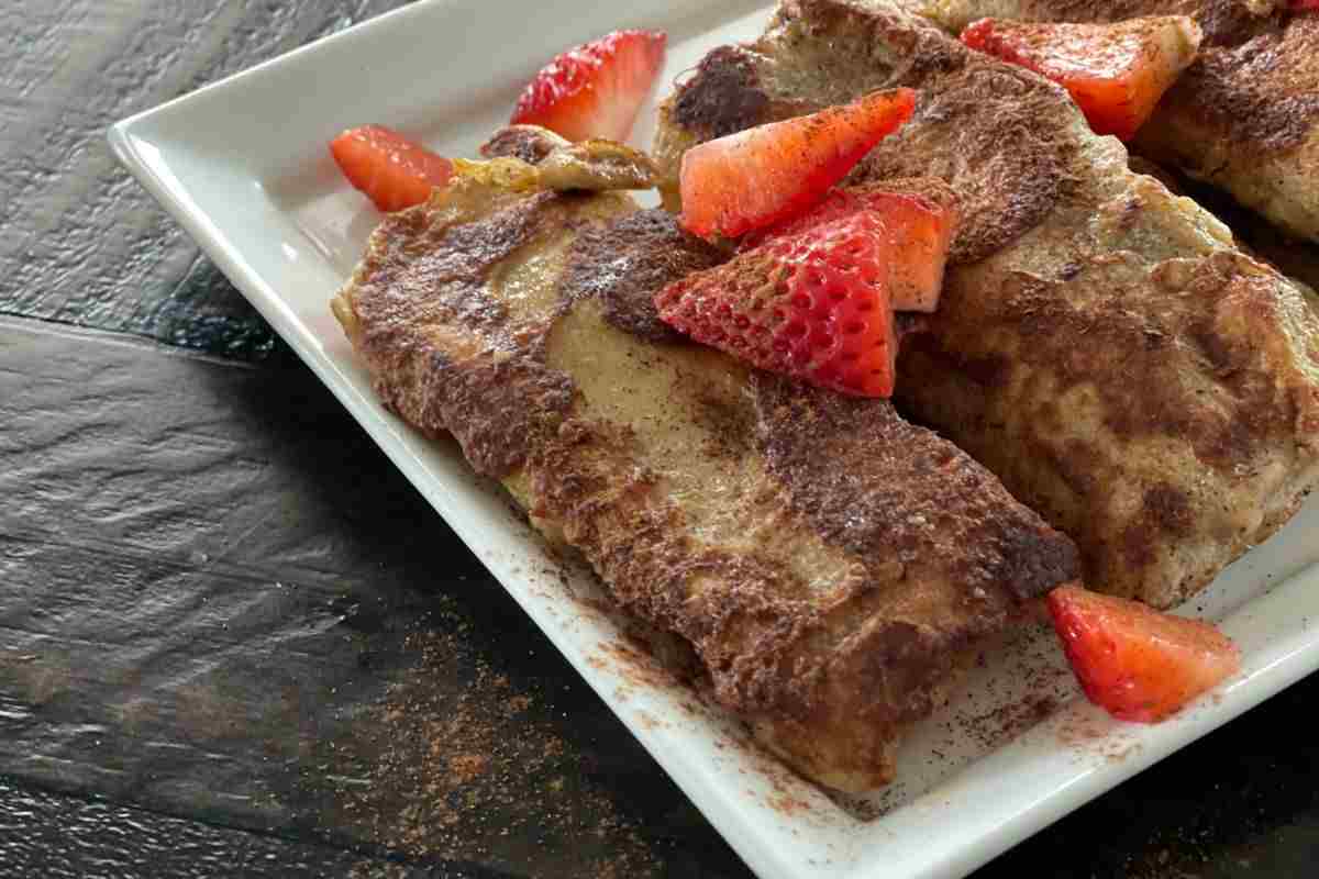french toast ripieni di nutella