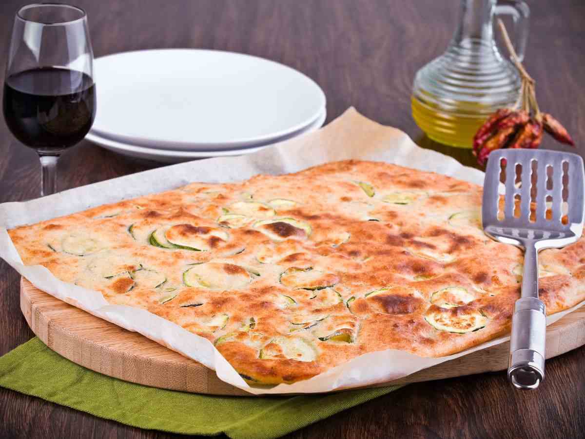 focaccia con zucchine