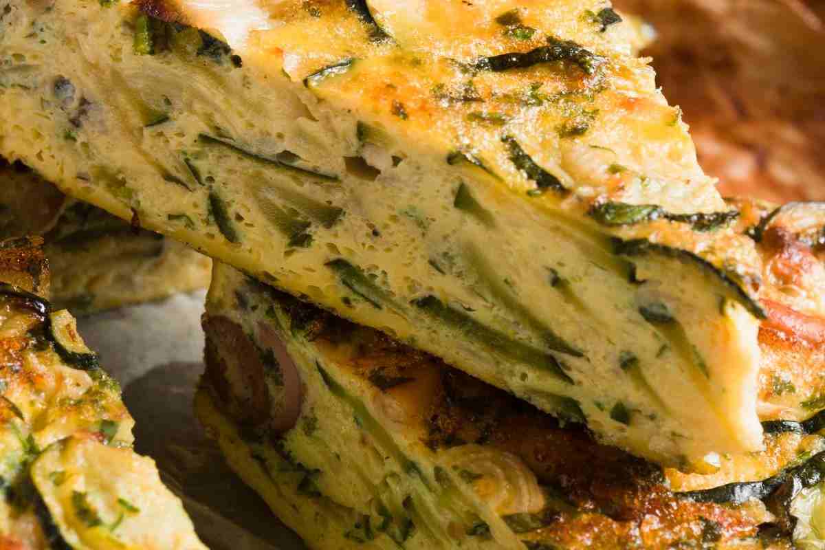 frittata di zucchine a fette