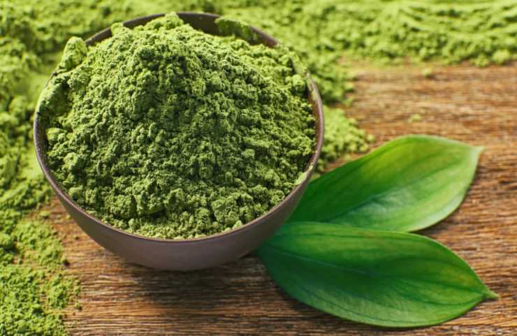 tè matcha in polvere