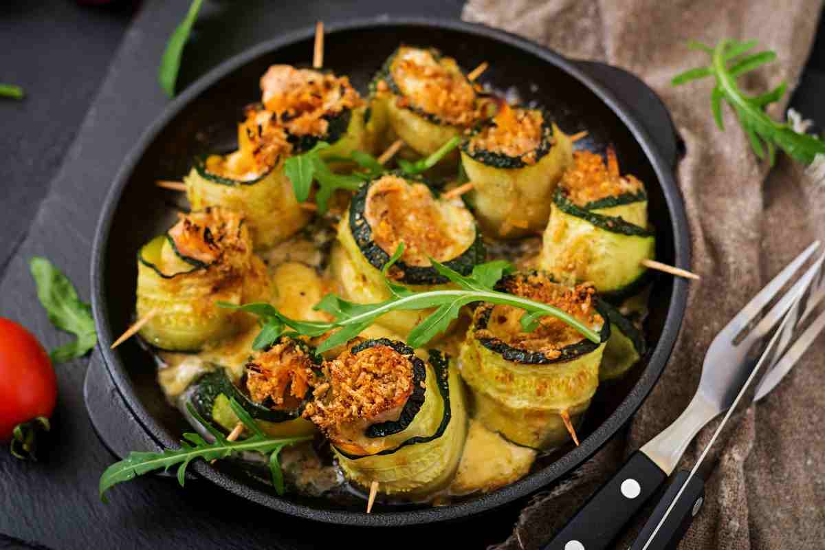 zucchine ripiene a involtino