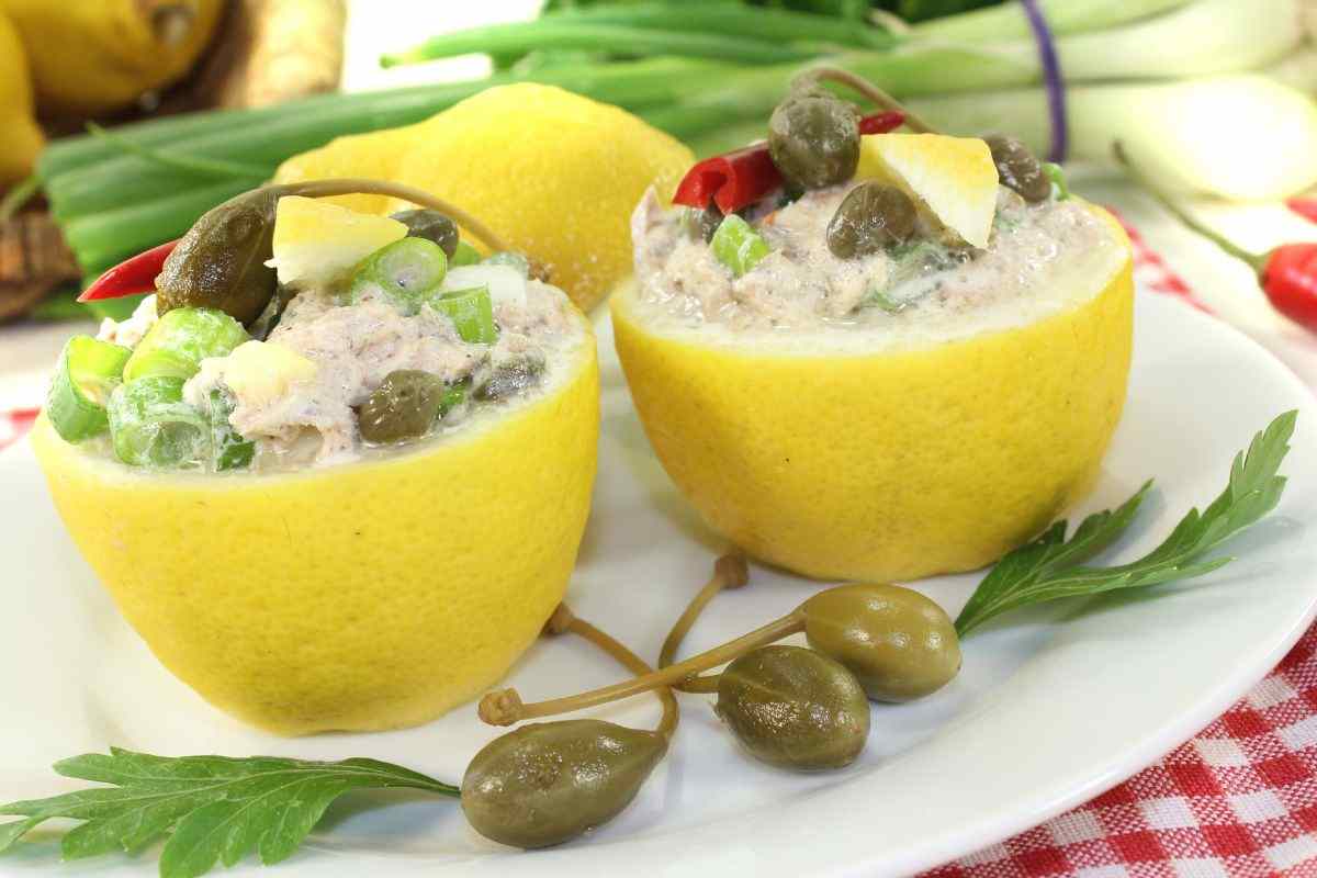limoni ripieni salati con cucunci