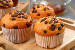 muffin con gocce di cioccolato