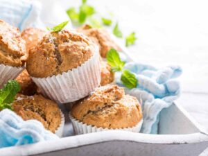 muffin con cocco e menta