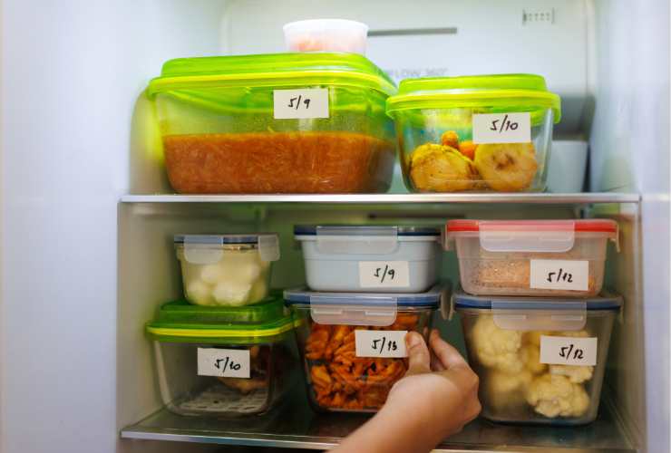 contenitore di alimenti in frigo