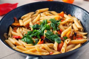 penne con peperoni e basilico