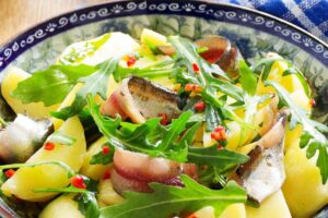 patate acciughe e rucola