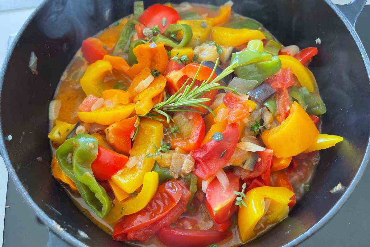 peperonata cotta in padella
