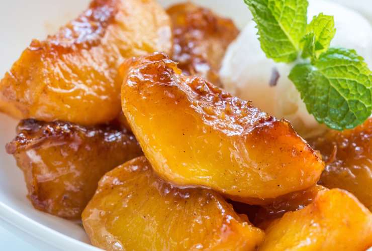 pesche caramellate