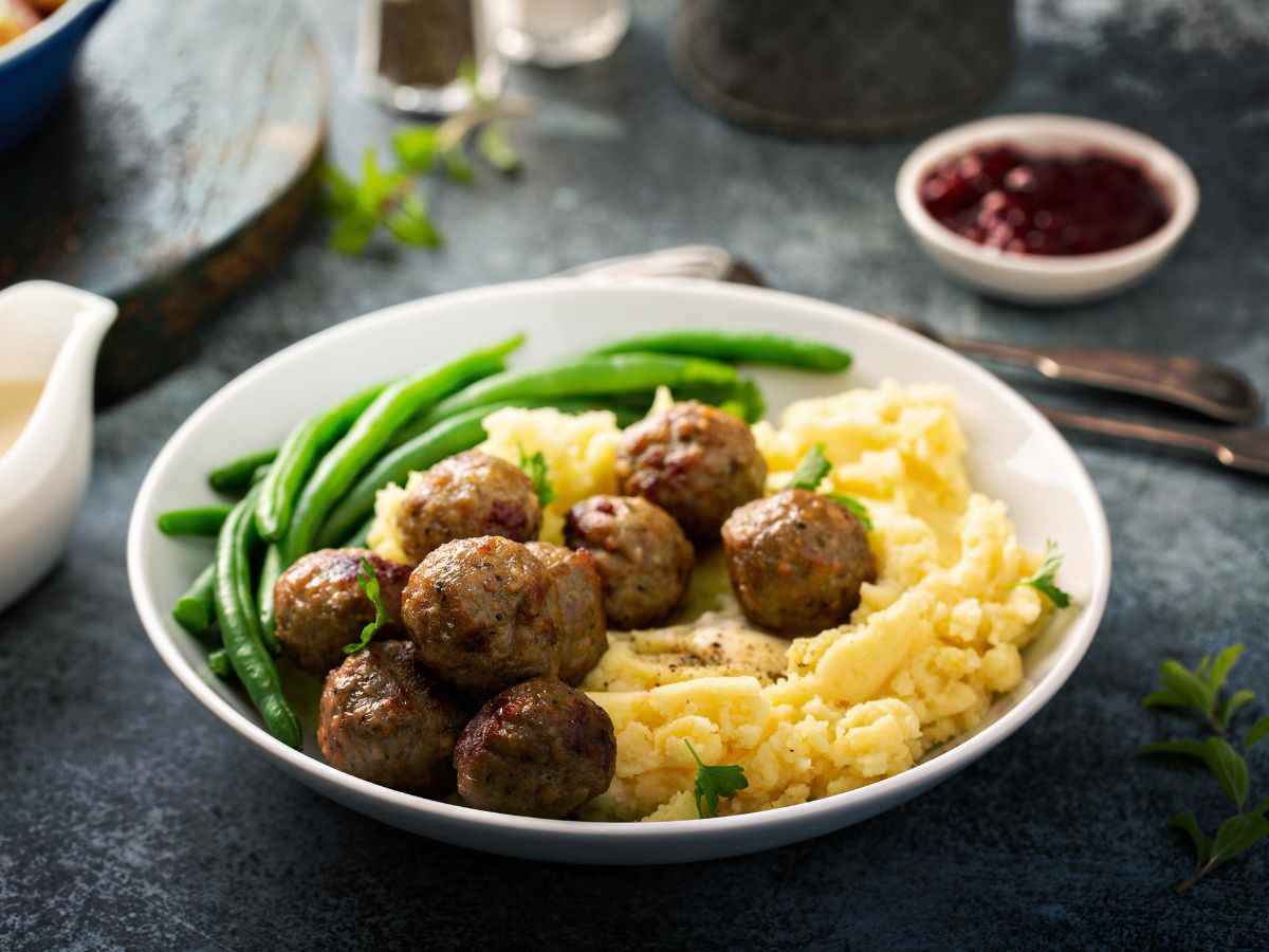 polpette di carne con purè di patate