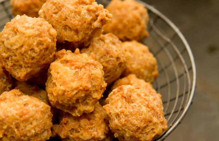 polpette fritte in cestello