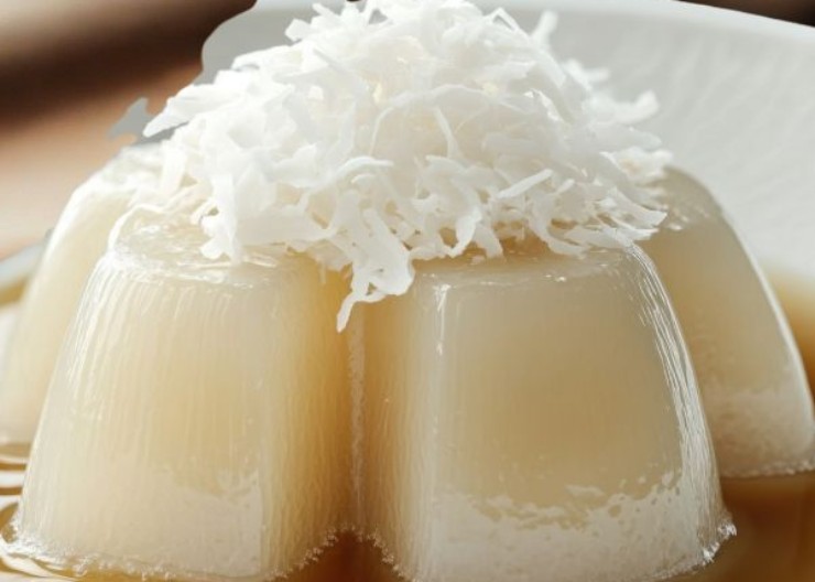 budino al cocco con sopra cocco rapè