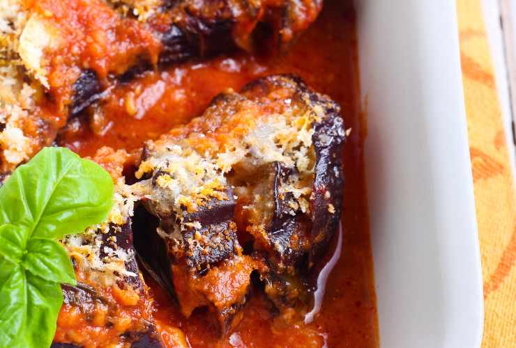 parmigiana alle melanzane nella teglia