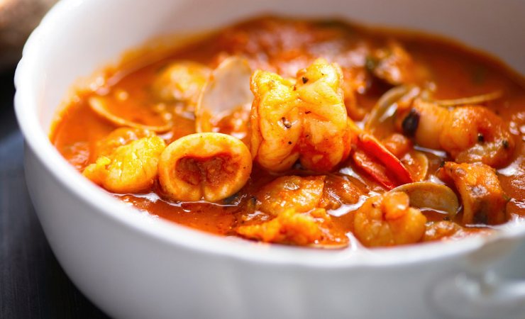 Zuppa di pesce cotta