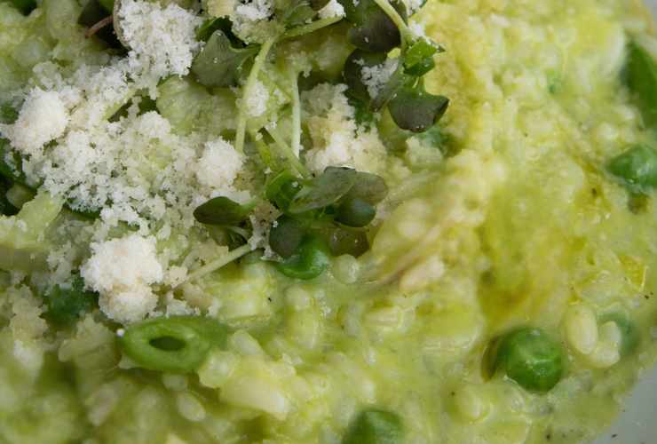 tisotto con piselli e parmigiano