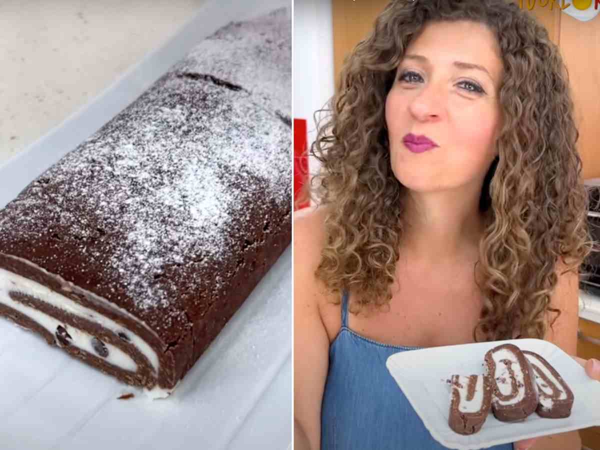rotolo senza cottura e floriana di tuorlo rosso