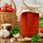 vasetto di salsa di pomodoro