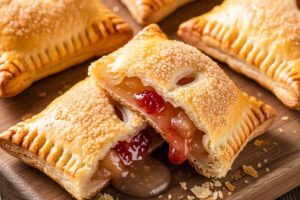 sfogliatine di pasta sfoglia ripiene di mele e marmellata