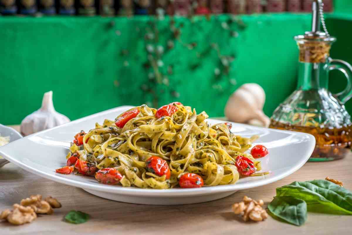 tagliatelle con pesto