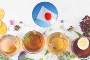tisane e bandiera giappone