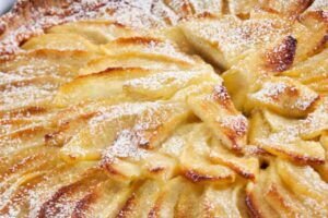 primo piano di torta mele