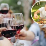vino e uomo che griglia