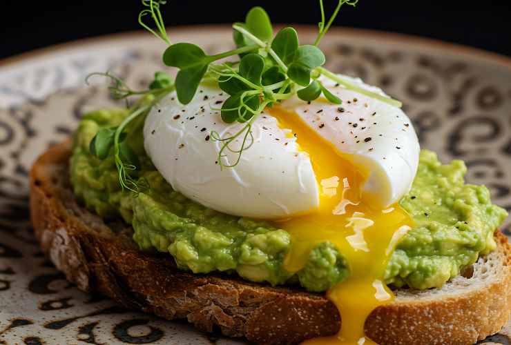 avocado toast in un piatto