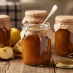 barattoli di marmellata di mele e di pere